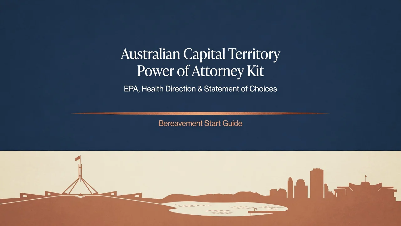 ACT Power of Attorney Kit — EPA, Health Direction & ACAT