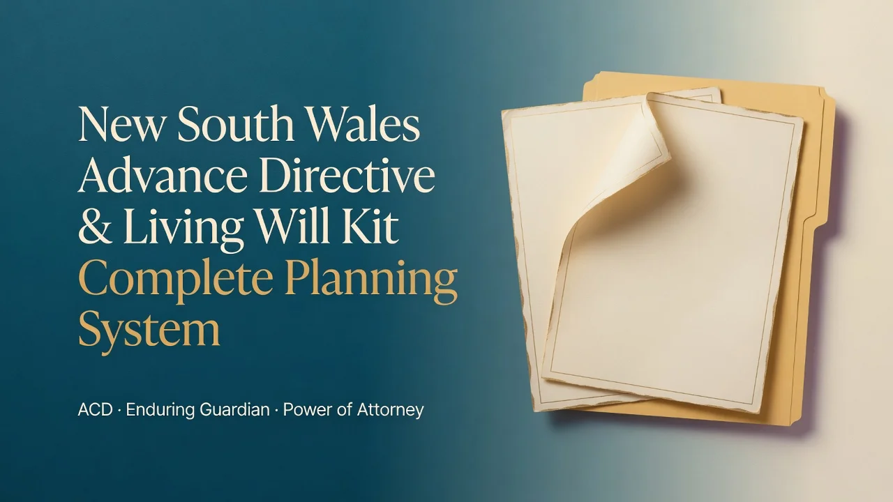 NSW Advance Directive & Living Will Kit — Plan With Certainty
