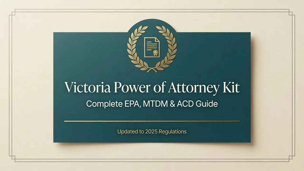 Victoria Power of Attorney Kit — Complete EPA, MTDM & ACD Guide