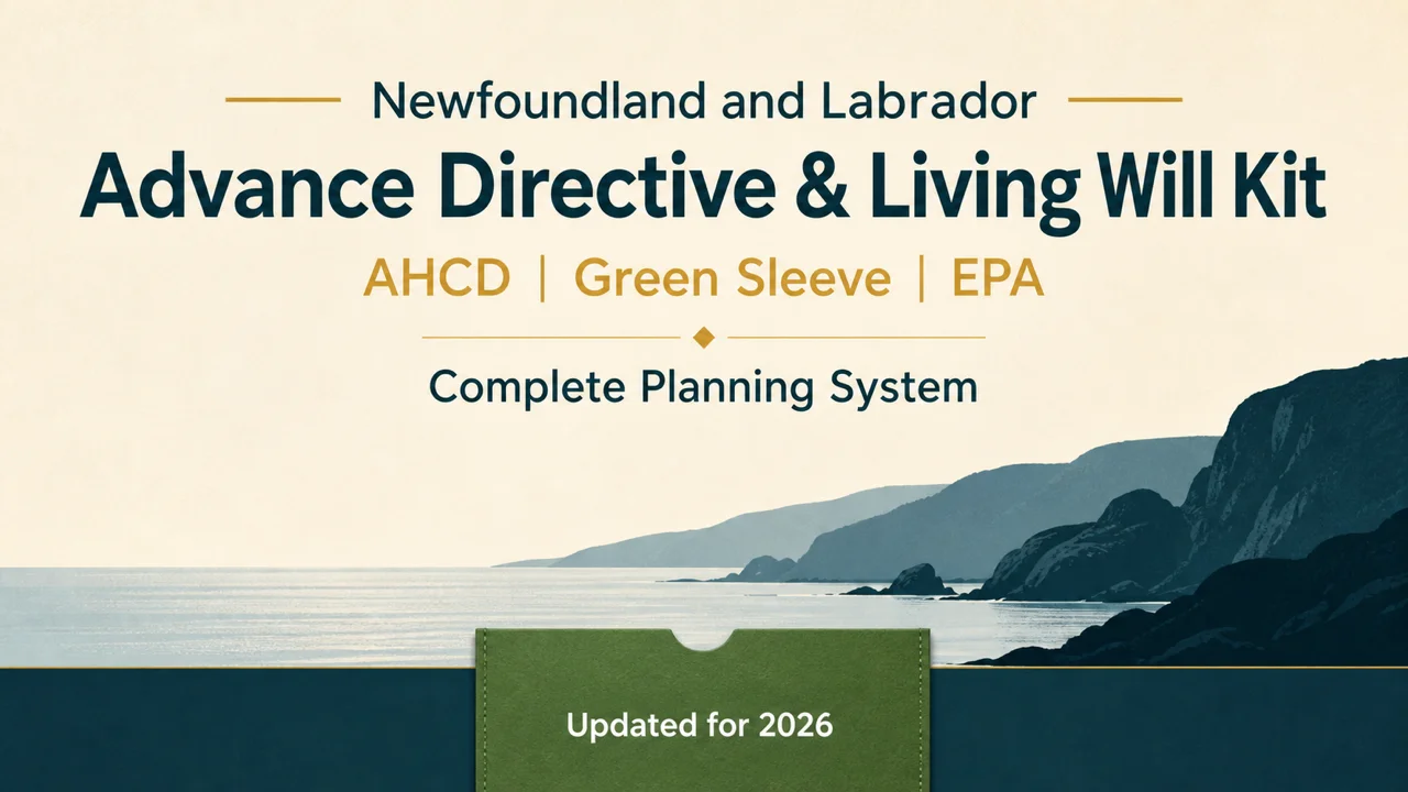 NL Advance Directive Kit — Legally Binding, Clinically Followed
