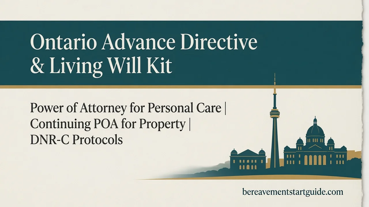Ontario Advance Directive Kit — POA-PC, SDM & DNR-C System
