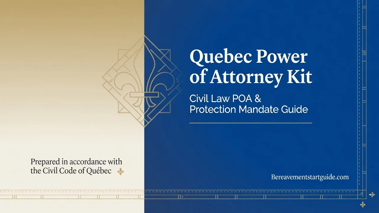 Quebec Power of Attorney Kit — Civil Law POA & Protection Mandate