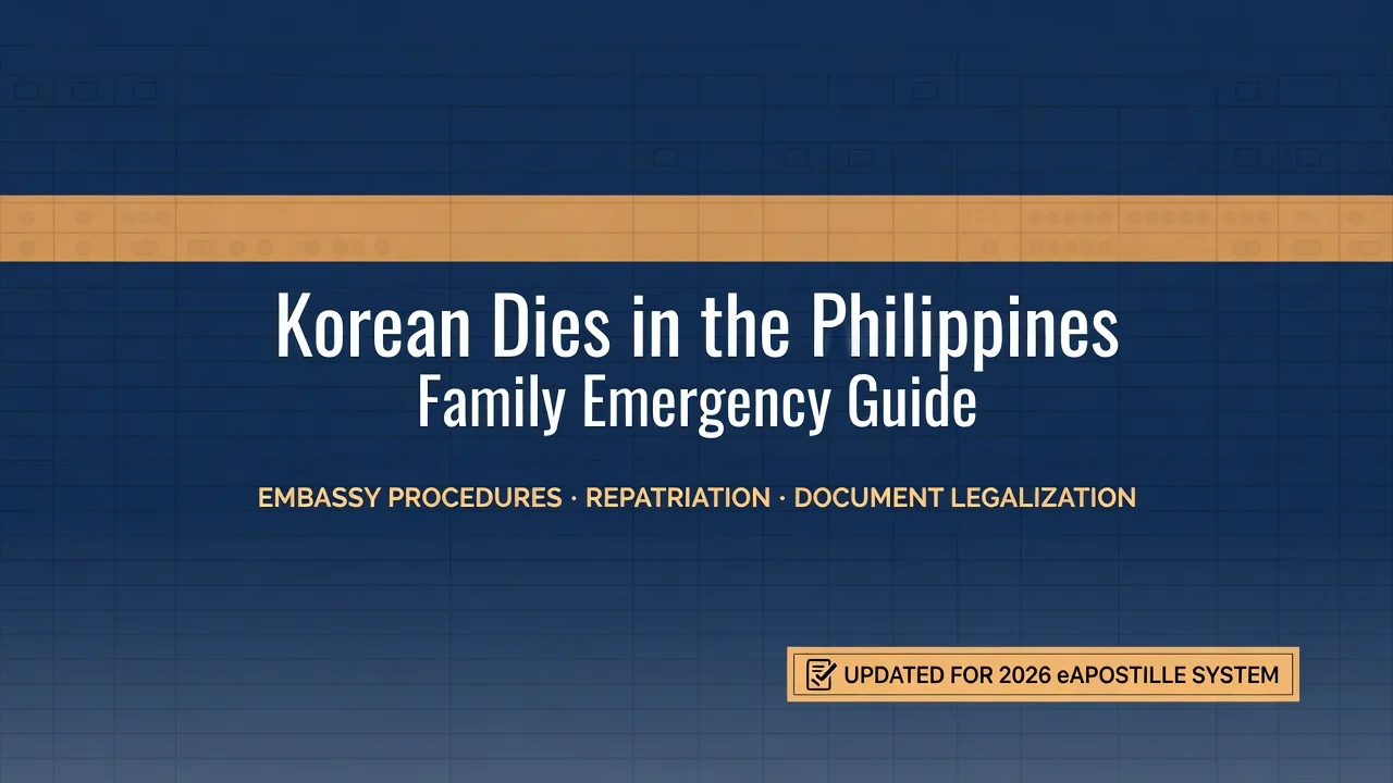 Korean Dies in the Philippines — Family Emergency Guide