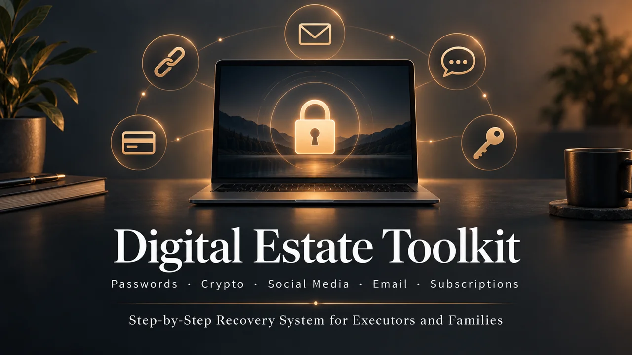 Digital Estate Toolkit — Passwords, Crypto, Social Media, Email