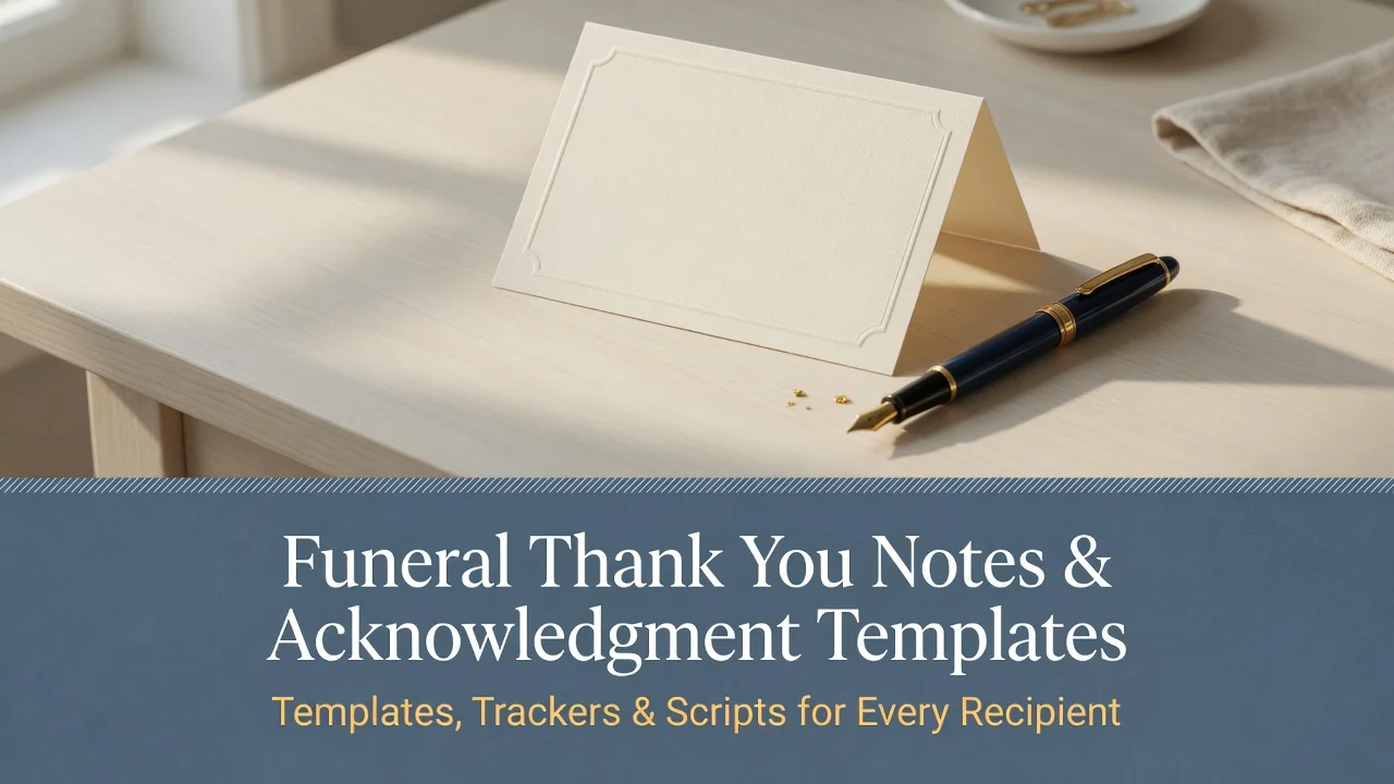 Funeral Thank You Notes — Templates, Trackers & Scripts