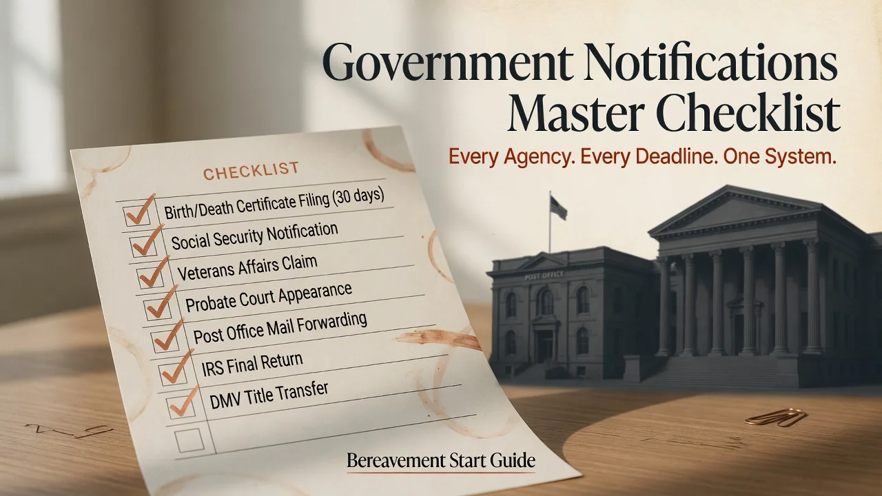Government Notifications Checklist — Every Agency, Every Deadline, One System
