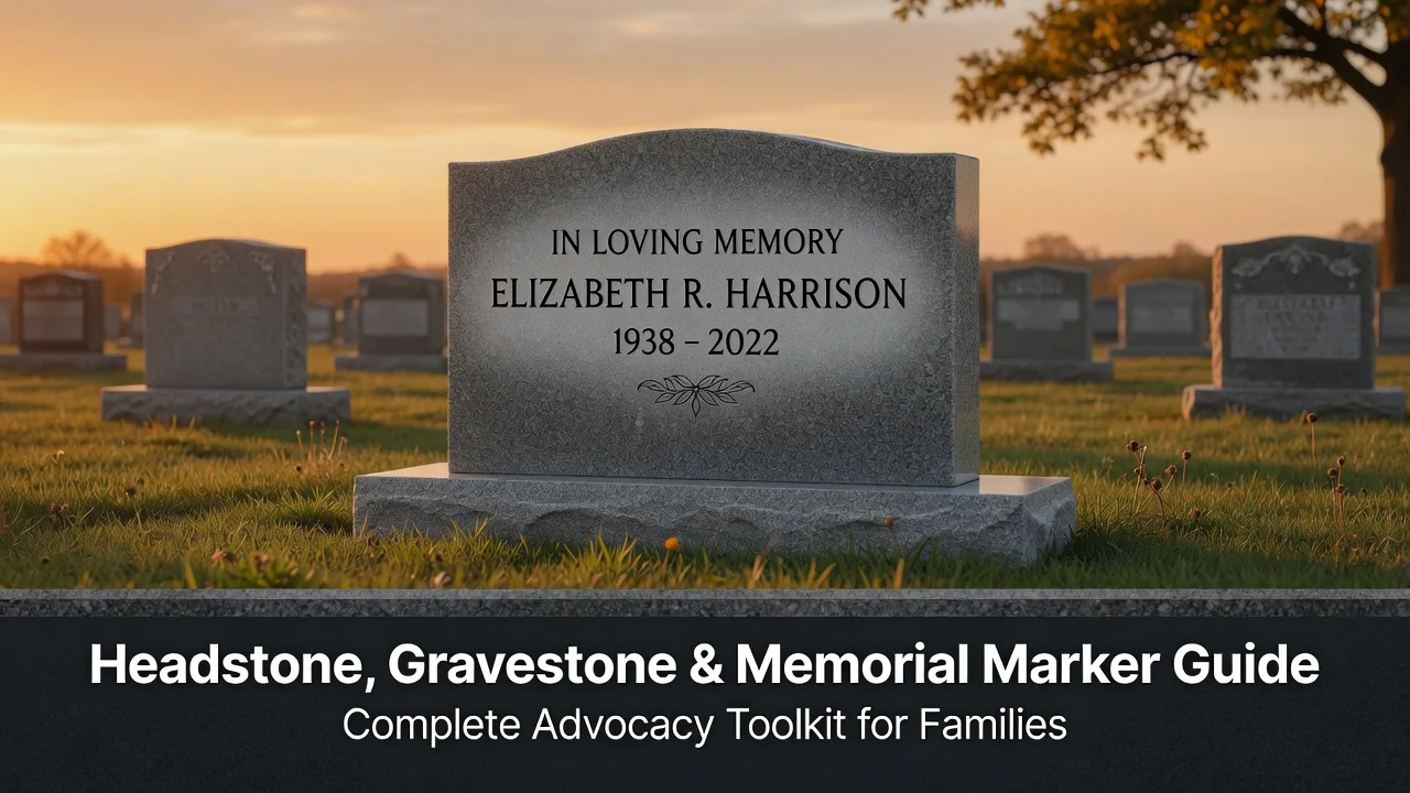 Headstone & Memorial Marker Guide — Cemetery Rules, Fees & Installation