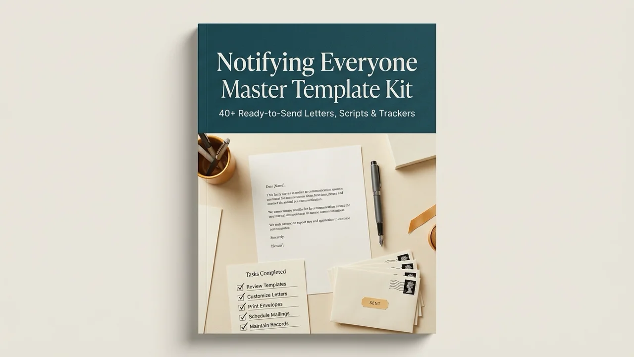 Notifying Everyone After a Death — Ready-to-Send Template Kit