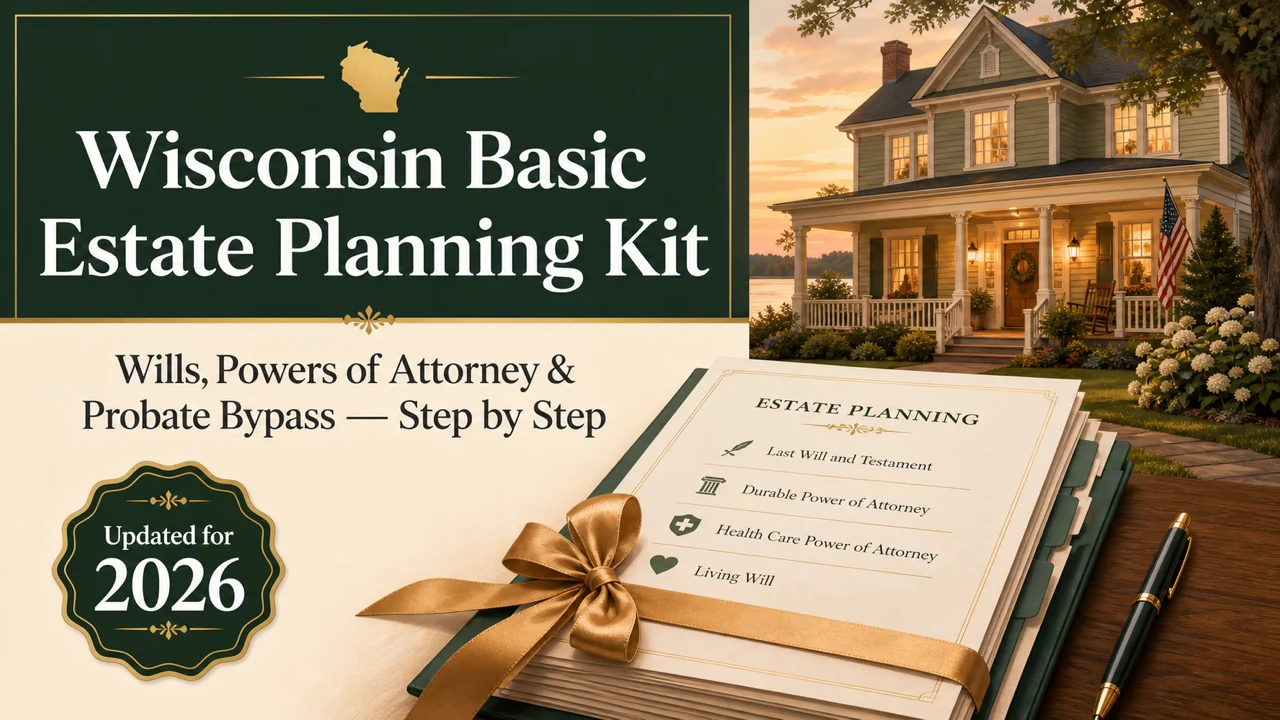 Wisconsin Estate Planning Kit — Skip Probate, Protect Your Family