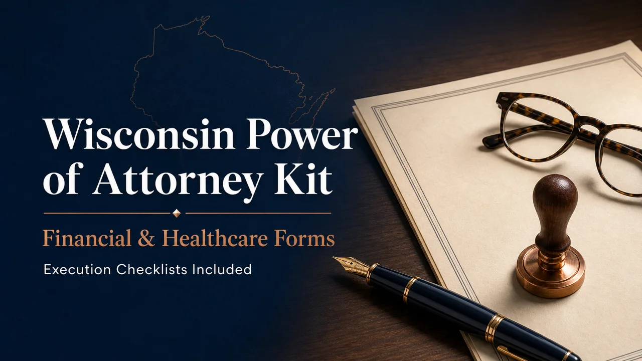 Wisconsin Power of Attorney Kit — Forms Banks Actually Honor