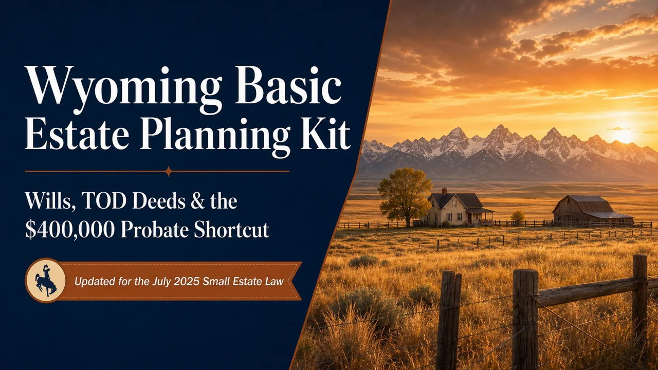 Wyoming Estate Planning Kit — Wills, TOD Deeds & the $400K Shortcut
